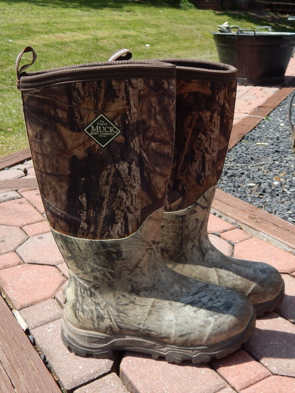 The Original Muck Boot Camo Boots Tall Mens Size 8 Womens Size 9 Style 070016